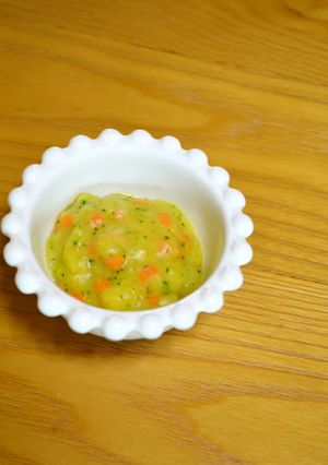 離乳食*中期『野菜たっぷりコーンサラダ』-レシピのメイン写真
