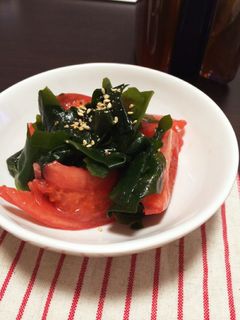 トマトとワカメの酢の物-レシピのメイン写真