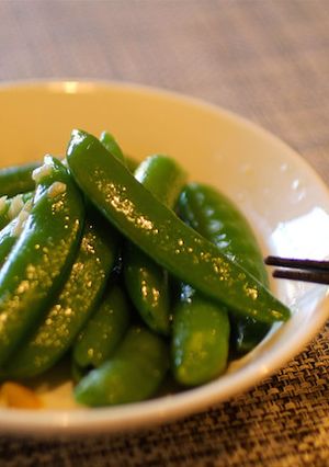 スナップ豌豆のにんにく炒め-レシピのメイン写真