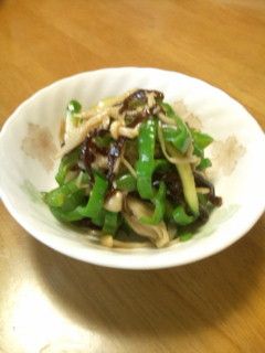 簡単☆ピーマン・胡瓜・えのきの塩昆布和え-レシピのメイン写真