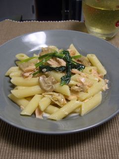ペンネで鮭のクリームパスタ♪-レシピのメイン写真