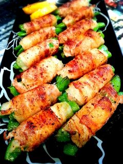 スナップえんどうの肉巻きΨ(‾∇‾)Ψ-レシピのメイン写真