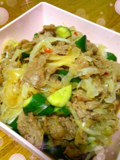 簡単!牛肉ときゅうりの和え物-レシピのメイン写真