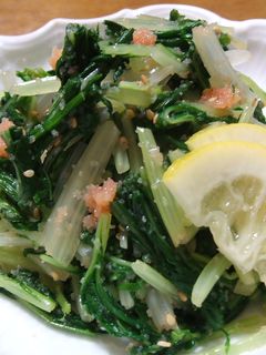 簡単♪水菜のたらこ和え-レシピのメイン写真