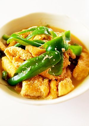 ピーマンと油揚げと明太子を煮たやつ-レシピのメイン写真