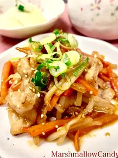 時短!豚バラ肉とモヤシのピリ辛みそ炒め-レシピのメイン写真
