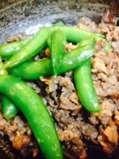 スナップエンドウの牛肉炒め-レシピのメイン写真