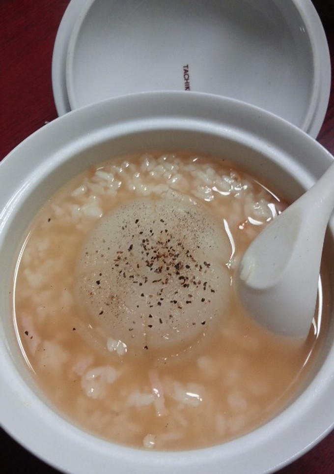 レンジで簡単†丸ごと新玉ねぎのスープご飯-レシピのメイン写真
