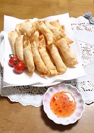 餃子の皮であつあつとろり辛子明太子チーズ-レシピのメイン写真