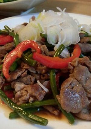 ポン酢を使って！にんにくの芽＆豚肉炒め-レシピのメイン写真