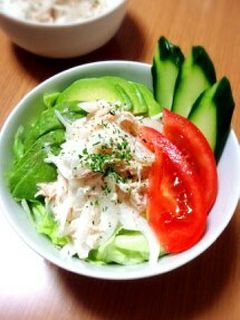 美味しい♡ツナマヨ和え乗せサラダ♪-レシピのメイン写真
