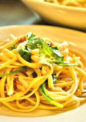 くるみとルッコラ 塩レモンにんにくパスタ-レシピのメイン写真