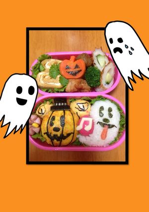 キャラ弁、ミッキーハロウィン-レシピのメイン写真