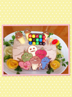 キャラケーキ、なめこ-レシピのメイン写真
