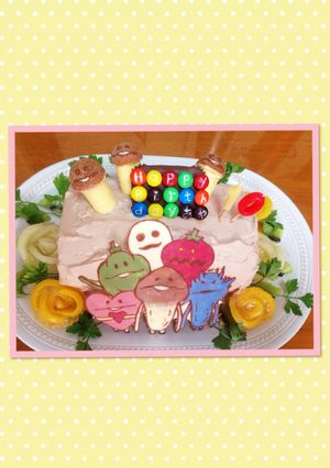 キャラケーキ、なめこ-レシピのメイン写真