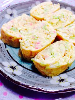 お弁当にも♡紅ショウガとキャベツの卵焼き-レシピのメイン写真