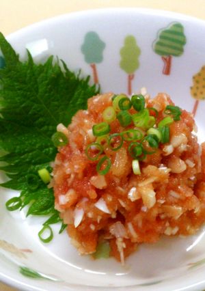 簡単！激うま！たらこと長ネギのの醤油和え-レシピのメイン写真