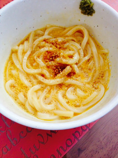 釜玉ワサビチーズうどん-レシピのメイン写真