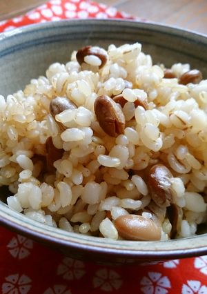 食物繊維た～っぷり！煎り大豆の玄米ごはん-レシピのメイン写真