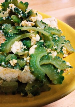 ゴーヤ豆腐たまごだけ*ゴーヤチャンプル-レシピのメイン写真
