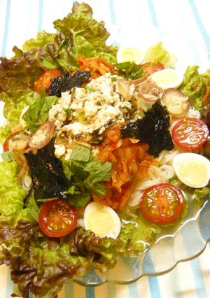 お豆腐が良いね♪具がたっぷり冷麺-レシピのメイン写真