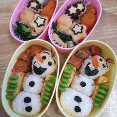 รูปของ キャラ弁★オラフおにぎり★アナと雪の女王