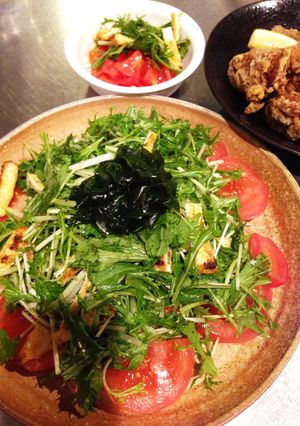 簡単美味しい水菜サラダ-レシピのメイン写真