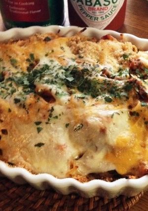 簡単・熱々！ミートソースのパスタグラタン-レシピのメイン写真