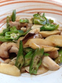 鶏モモ肉とオクラのポン酢炒め-レシピのメイン写真