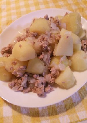 直ぐだよ～豚ひき肉とｼﾞｬｶの煮込み～-レシピのメイン写真