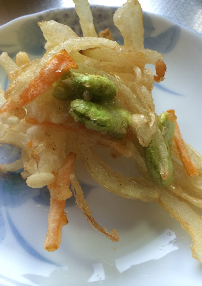 ソラマメと玉ねぎのかき揚げ-レシピのメイン写真