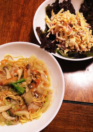冷やし中華リメイク☆パリパリ餡掛け-レシピのメイン写真