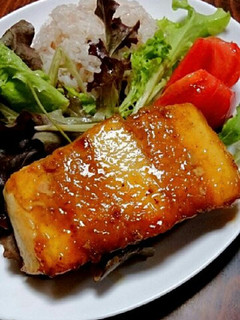 豆腐ミンチサンドステーキ☆照り焼き風-レシピのメイン写真