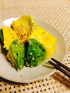 【5分】アボカドとマンゴーの山葵醤油あえ-レシピのメイン写真