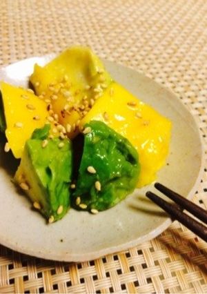 【5分】アボカドとマンゴーの山葵醤油あえ-レシピのメイン写真