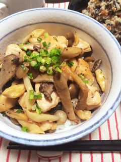 鶏ときのこのきんぴら丼-レシピのメイン写真