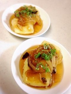 揚げ出し豆腐 きのこあん-レシピのメイン写真