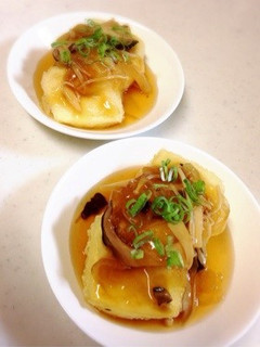 揚げ出し豆腐 きのこあん-レシピのメイン写真