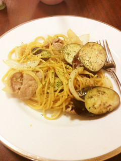 ナスと豚肉のパスタ-レシピのメイン写真