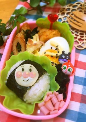 キャラ弁＊ぺたりと貼るだけ＊アンパンマン-レシピのメイン写真