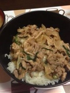 タモリさんの生姜焼きレシピで豚丼-レシピのメイン写真