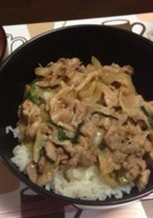 タモリさんの生姜焼きレシピで豚丼-レシピのメイン写真