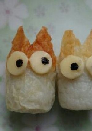 簡単キャラ弁おかず☆竹輪で小トトロ★-レシピのメイン写真