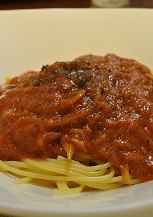 ツナと新玉ねぎのトマトソースパスタ-レシピのメイン写真