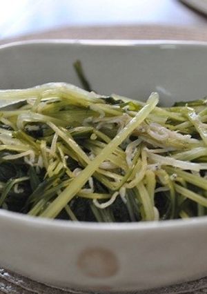 水菜と九条葱としらすの煮びたし-レシピのメイン写真