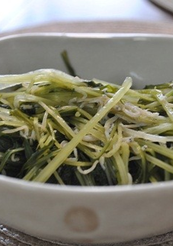 水菜と九条葱としらすの煮びたし-レシピのメイン写真