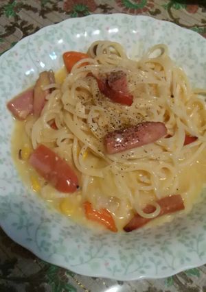 ☆シチュー残り☆カルボナーラもどき-レシピのメイン写真