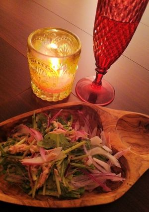 ☆ルッコラ＆紫玉ねぎ＆ツナ★ｼｬﾝﾊﾟﾝ-レシピのメイン写真