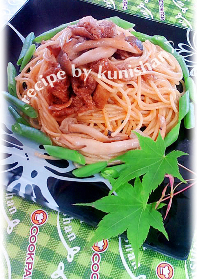 油揚げとシメジのパスタ♪-レシピのメイン写真
