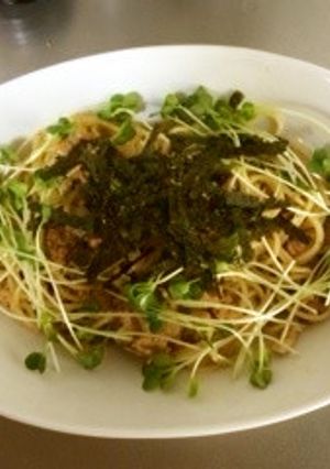 梅とサバ味噌缶のパスタ-レシピのメイン写真